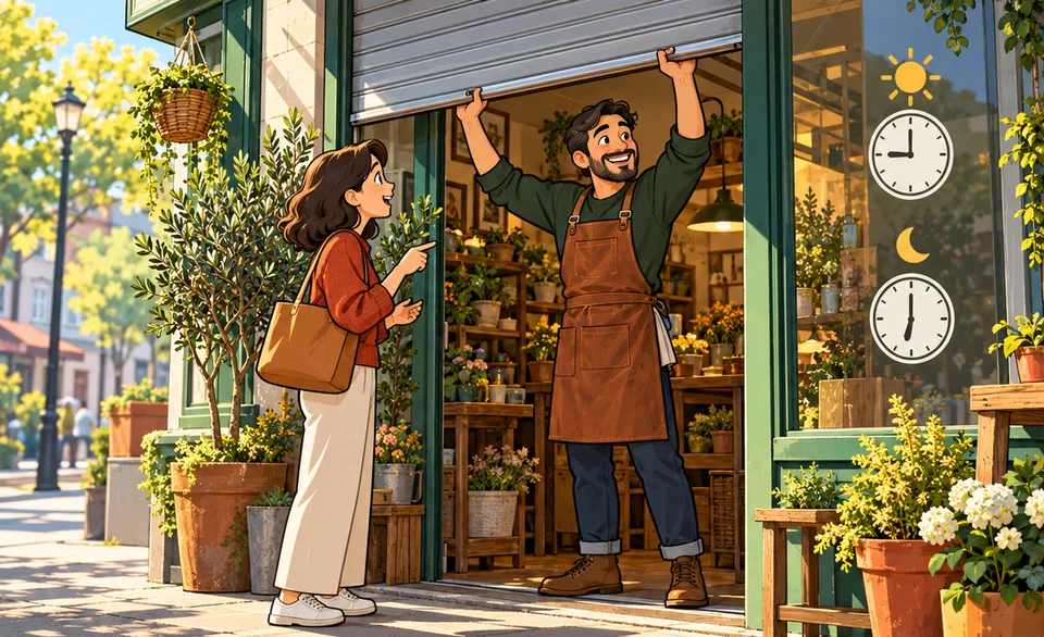 営業時間を確認する