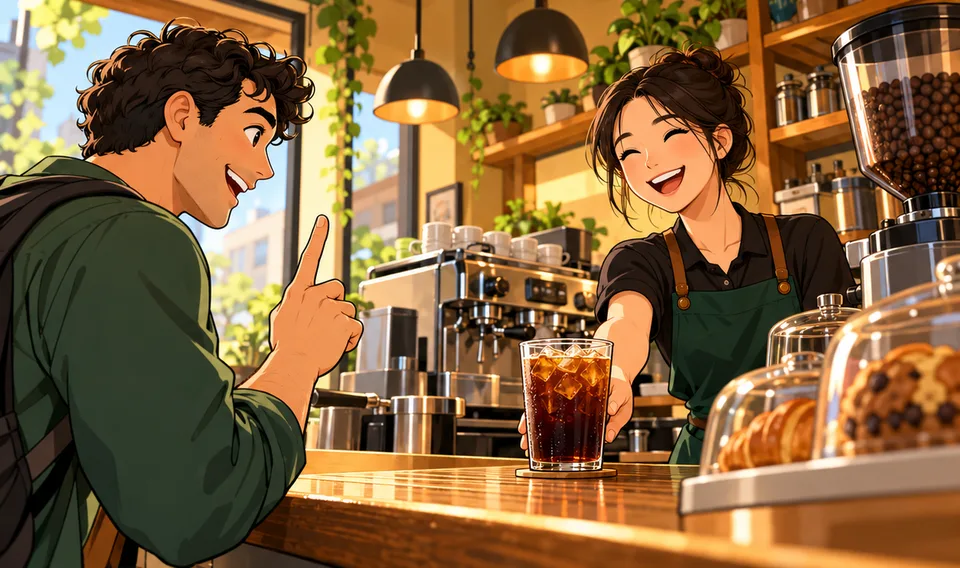 カフェで自信を持って注文